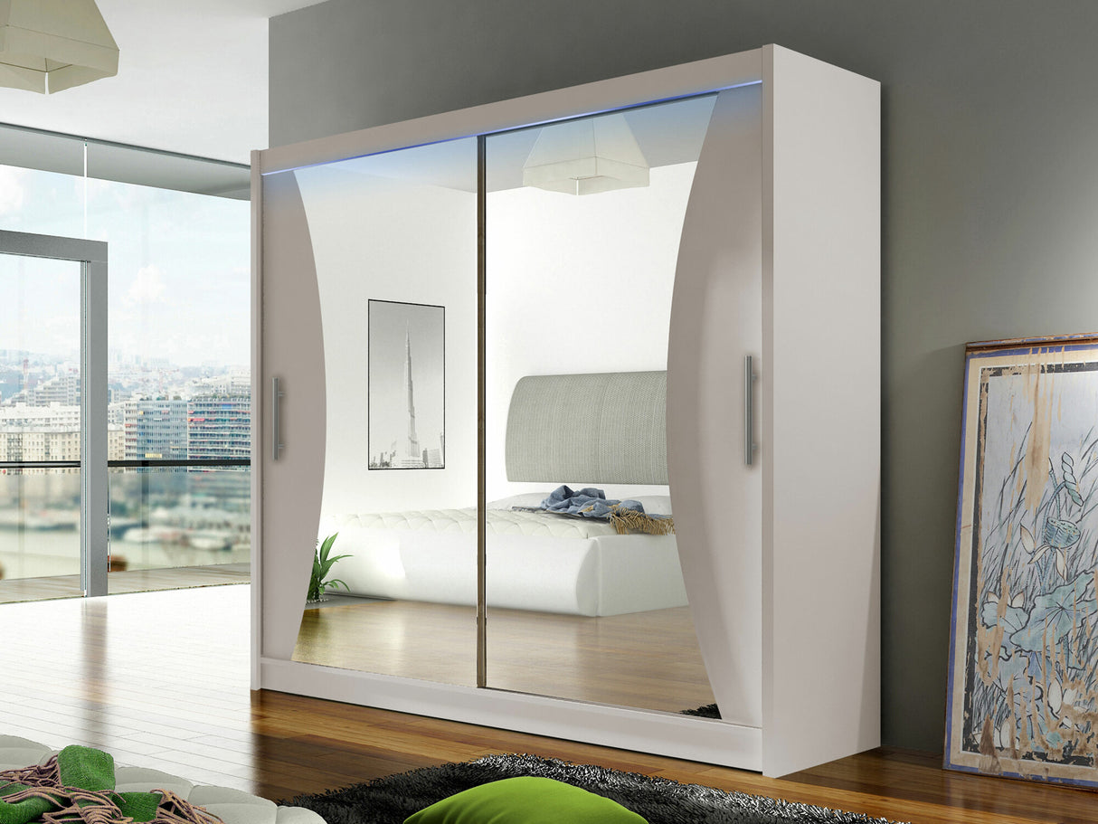 Gardróbszekrény Bega V (London), Szín: Kasmír, Led világítás: Igen