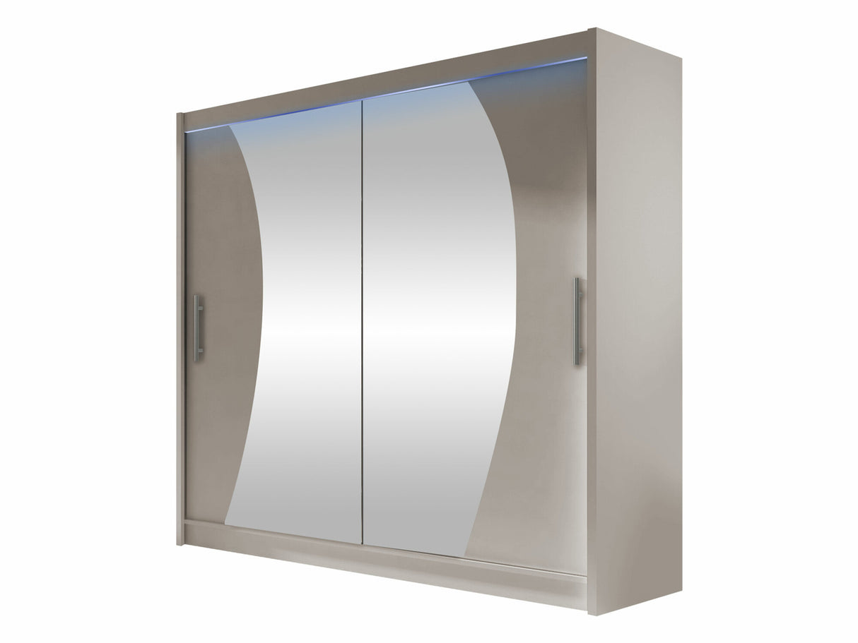 Gardróbszekrény Bega IX (London), Szín: Kasmír, Led világítás: Igen