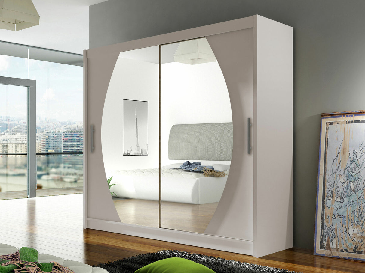 Gardróbszekrény Bega 180 IV (London), Szín: Kasmír, Led világítás: Nem