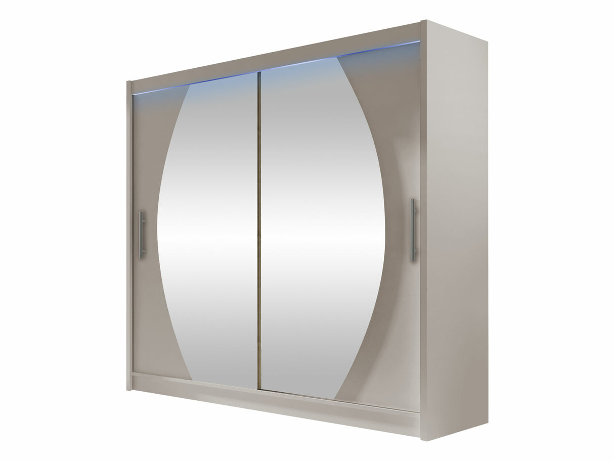 Gardróbszekrény Bega 180 IV (London), Szín: Kasmír, Led világítás: Igen