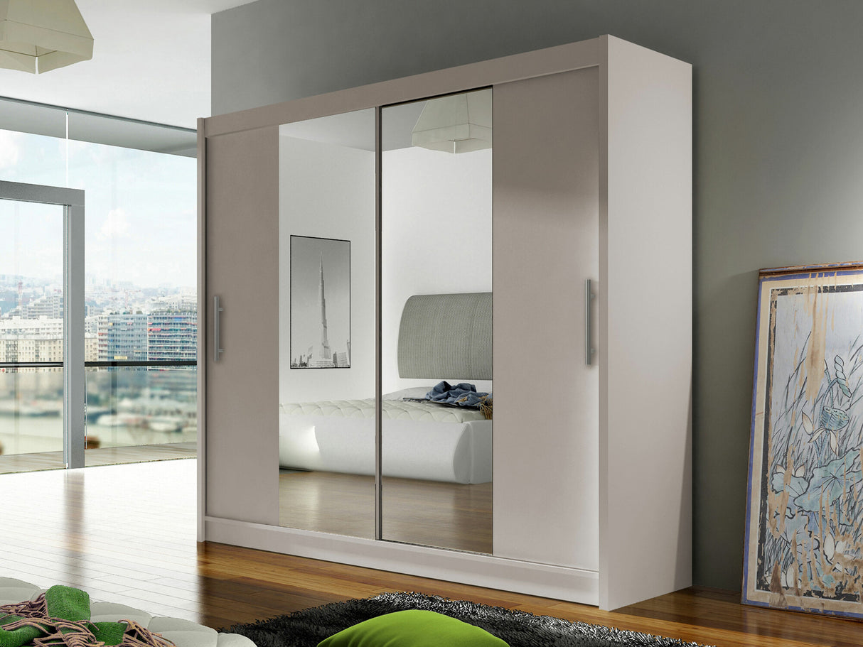 Gardróbszekrény Bega II (London), Szín: Kasmír, Led világítás: Nem