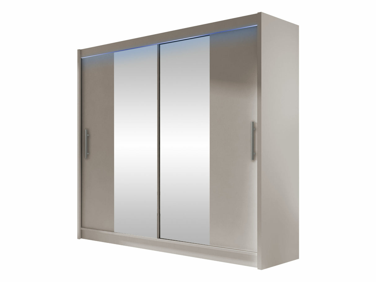 Gardróbszekrény Bega II (London), Szín: Kasmír, Led világítás: Igen