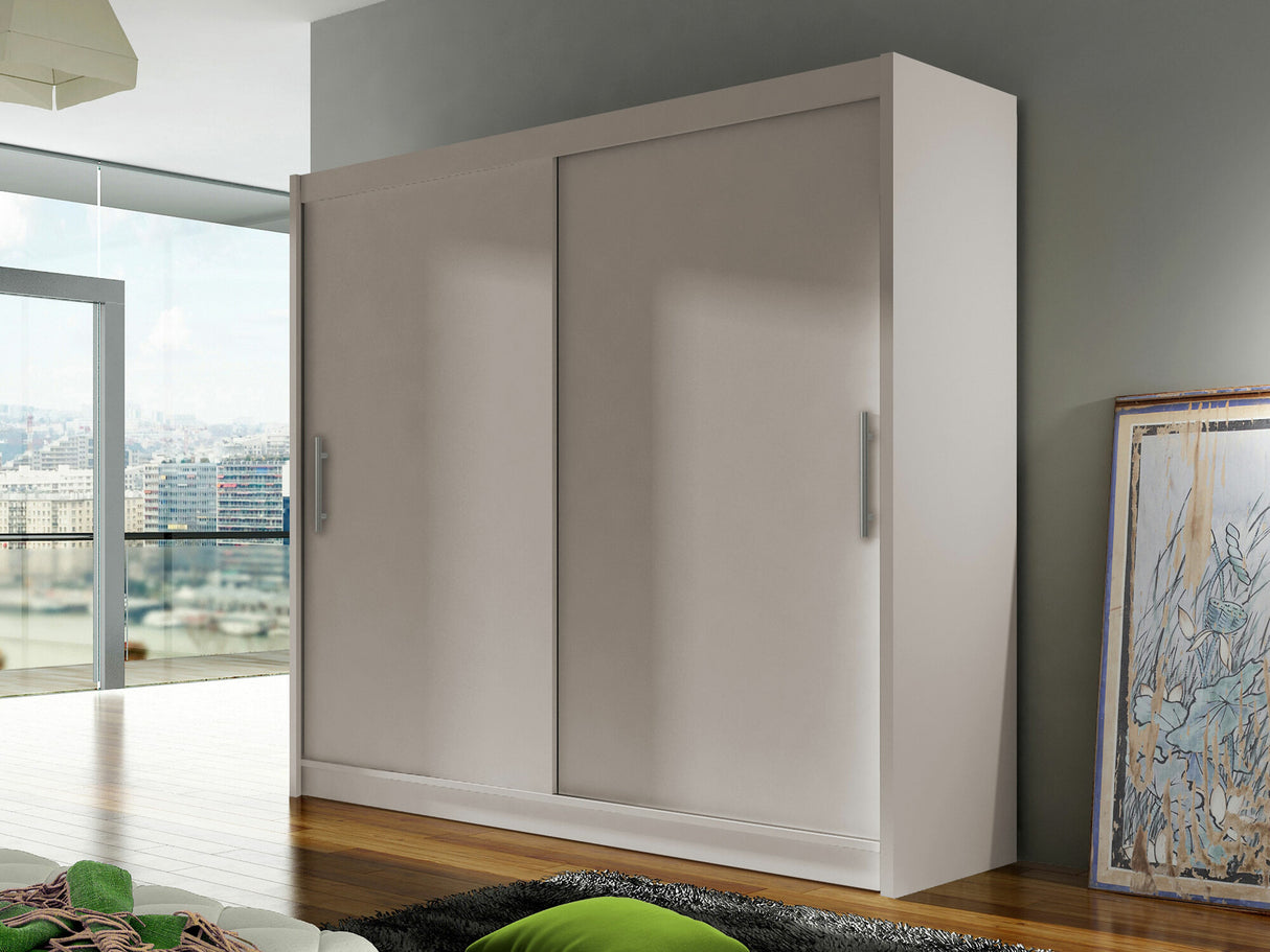 Gardróbszekrény Bega 180 I (London), Szín: Kasmír, Led világítás: Nem