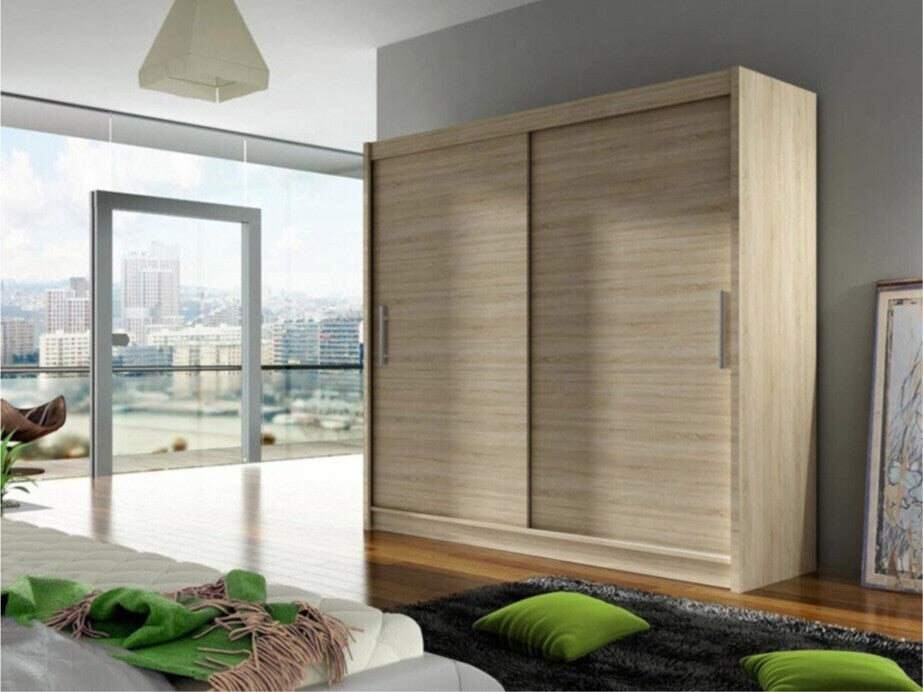 Gardróbszekrény Bega 180 I (London), Szín: Sonoma tölgy, Led világítás: Nem