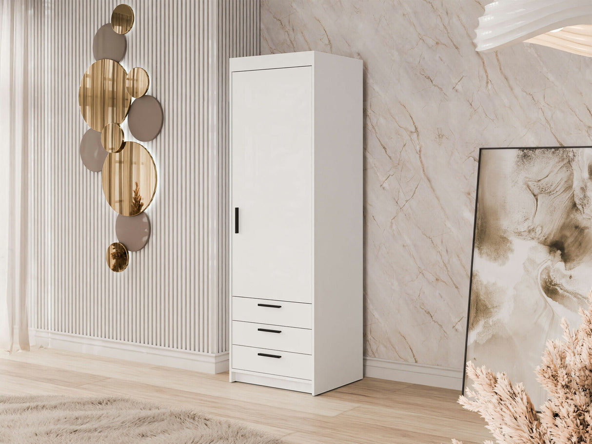 Könyvespolc Szafa ELENA 1D3S, Szín: Fehér