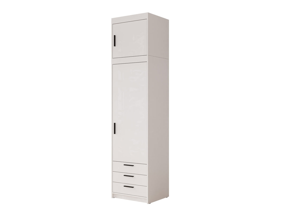 Könyvespolc Szafa ELENA 1D3S + nadstawka, Szín: Fehér