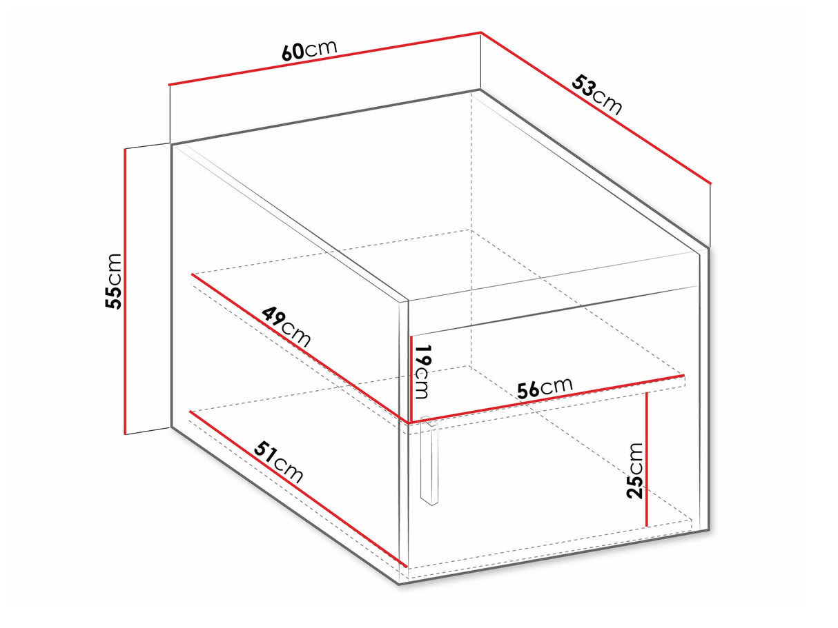Szekrény Nadstawka ELENA 01, Szín: Fehér