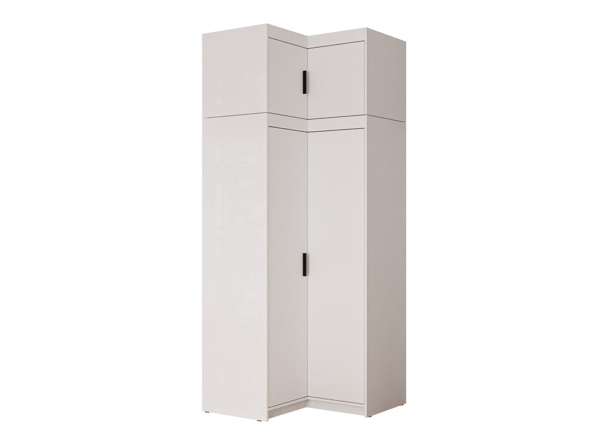 Sarokszekrény Szafa ELENA 2D NAROŻNA + nadstawka, Szín: Fehér