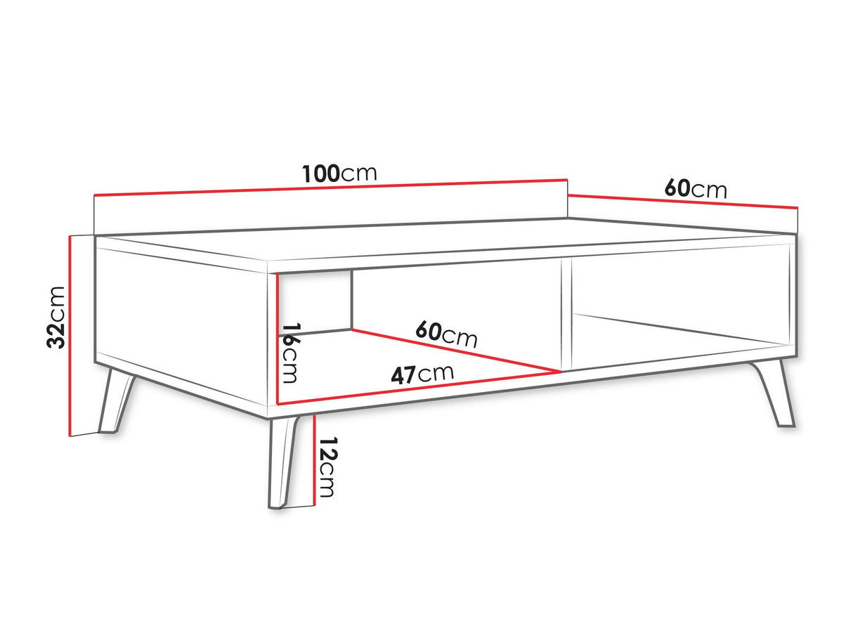 Dohányzóasztal Stolik kawowy PICRU Kaszmir/Kaszmir połysk (Kasmír)