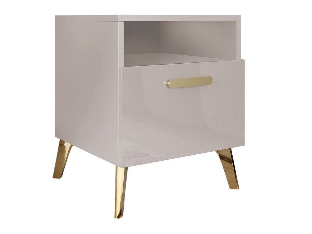 Éjjeliszekrény Stolik nemcny PICRU 1SZ Kaszmir/Kaszmir połysk (Kasmír + Fényes kasmír)