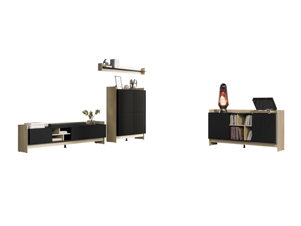 Nappali szett Meble PORTO I Dąb Cremona/Czarny