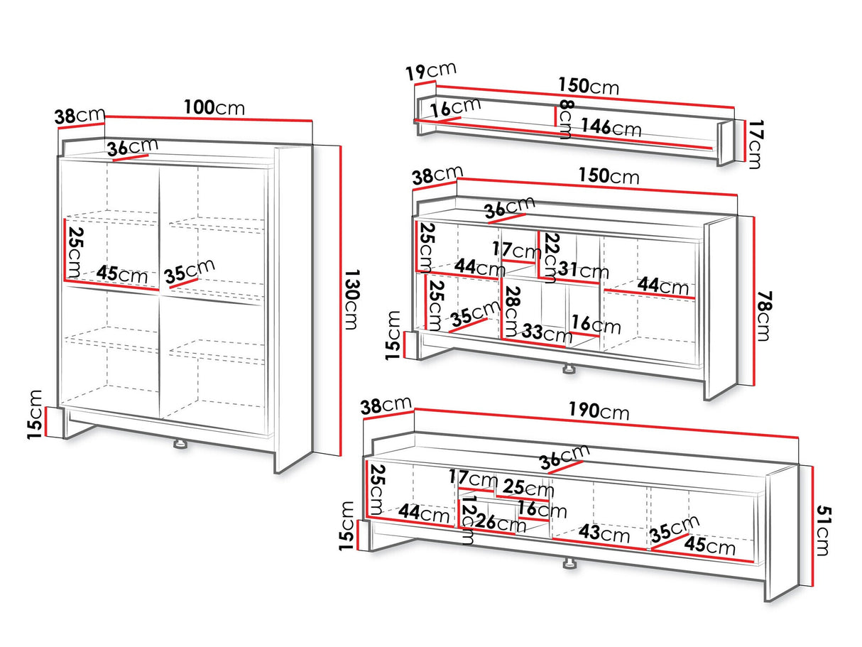 Nappali szett Meble PORTO I Dąb Cremona/Czarny