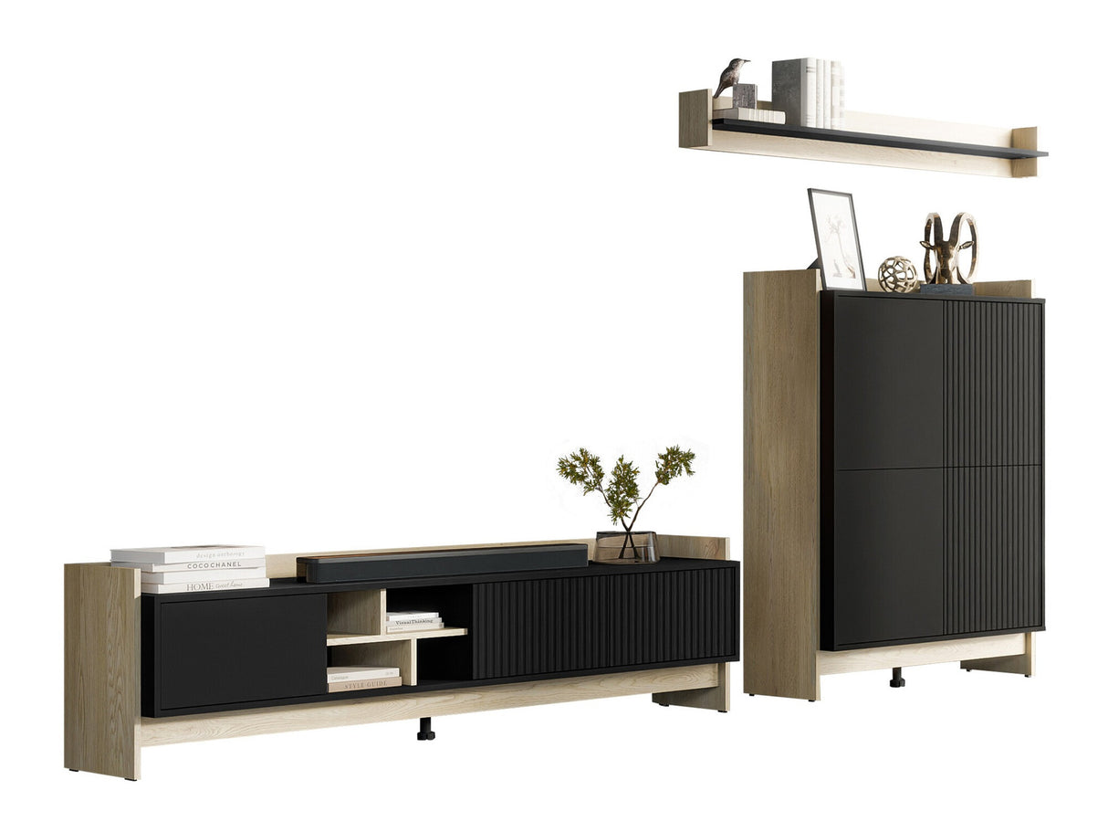 Nappali szett Meble PORTO II Dąb Cremona/Czarny