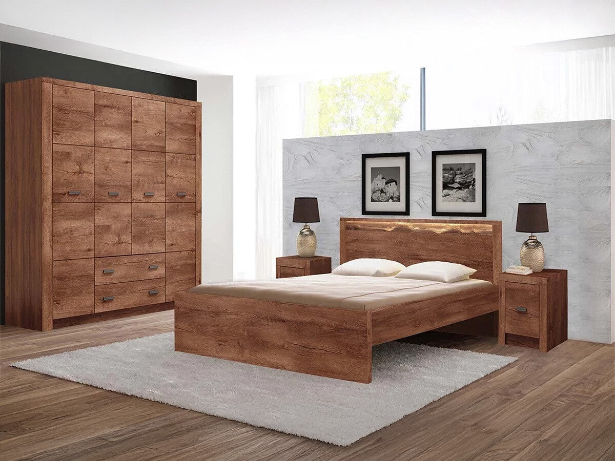 Éjjeliszekrény Indianapolis (Nadia N24) L, Szín: Kőrisfa