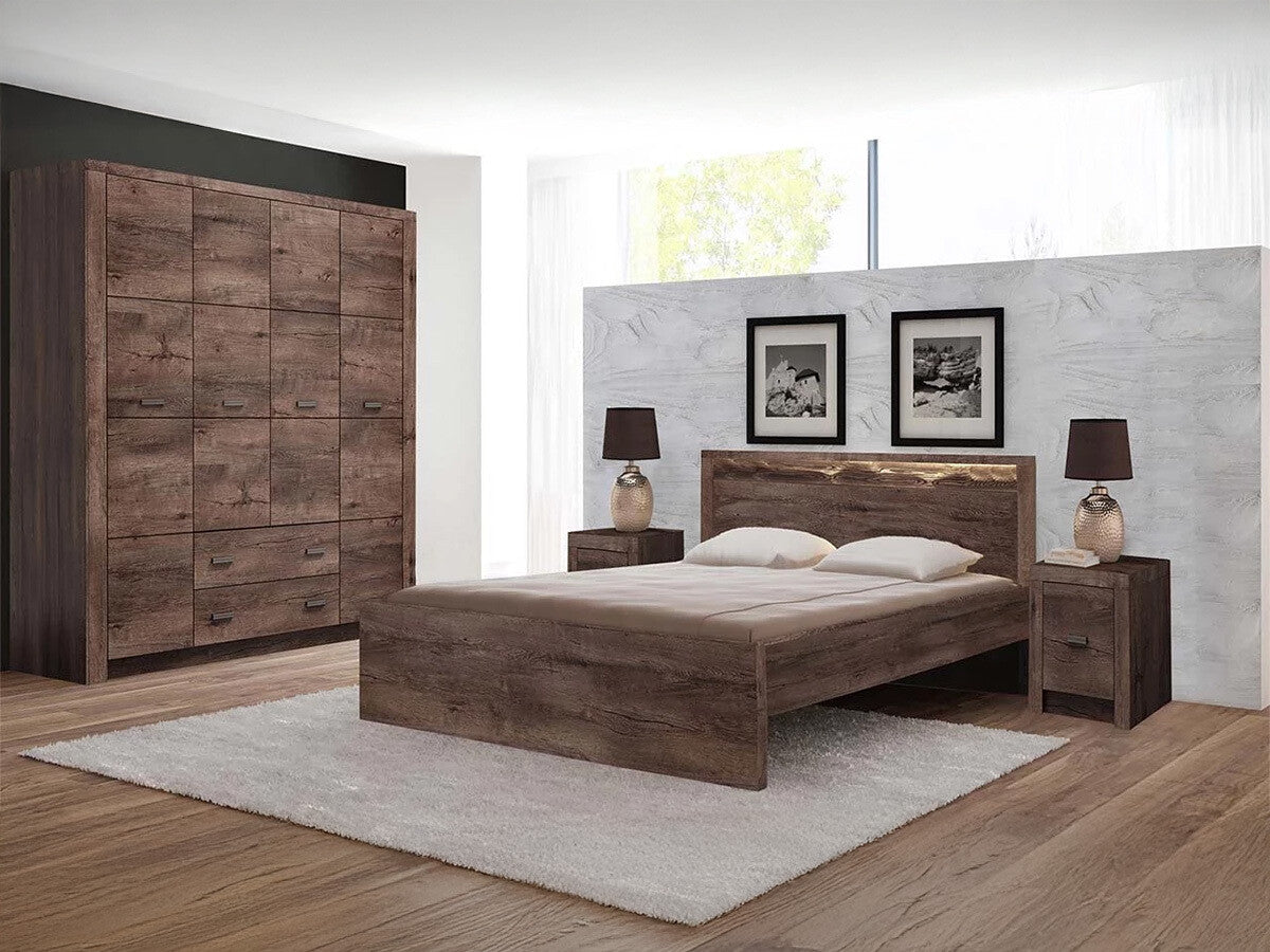 Gardróbszekrény Indianapolis (Nadia N18), Szín: Sötét kőris