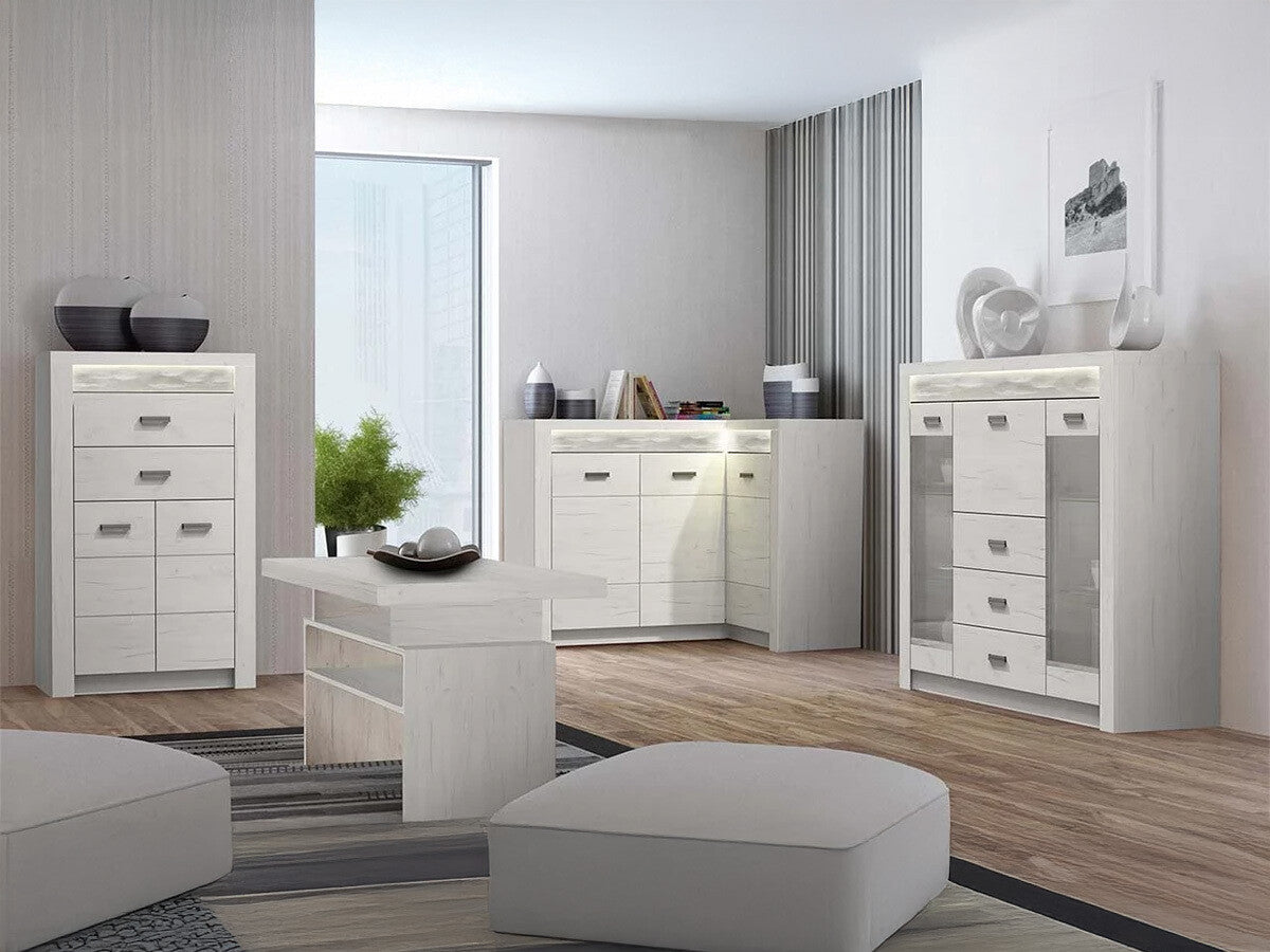 Dohányzóasztal Indianapolis (Nadia N13), Szín: Kézműves fehér