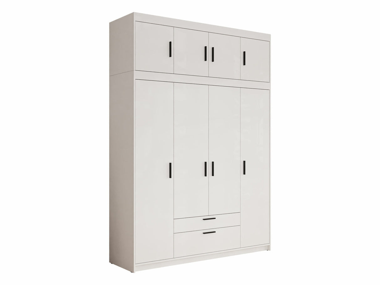 Gardróbszekrény ELENA (Melen 4D), Szín: Fehér