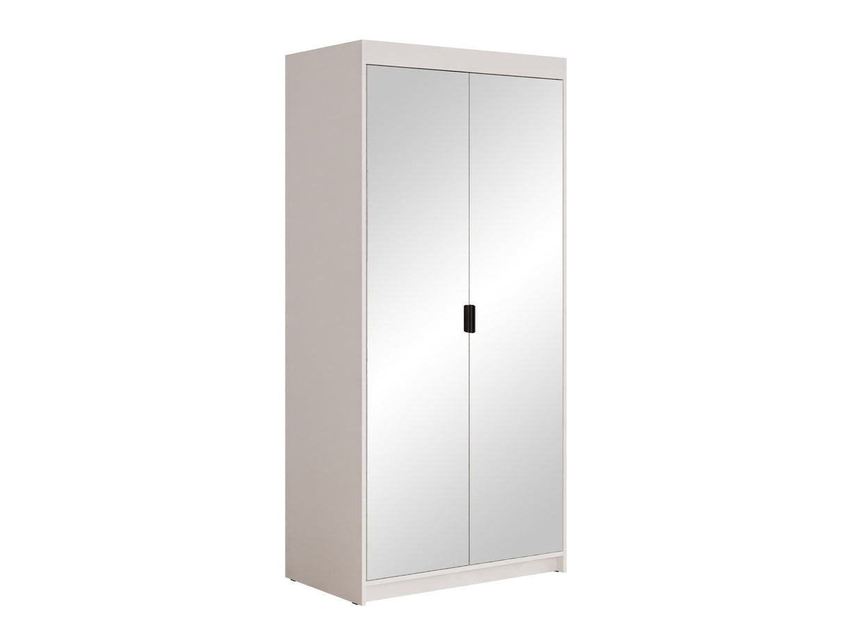 Gardróbszekrény Szafa ELENA 2D z lustrem, Szín: Fehér