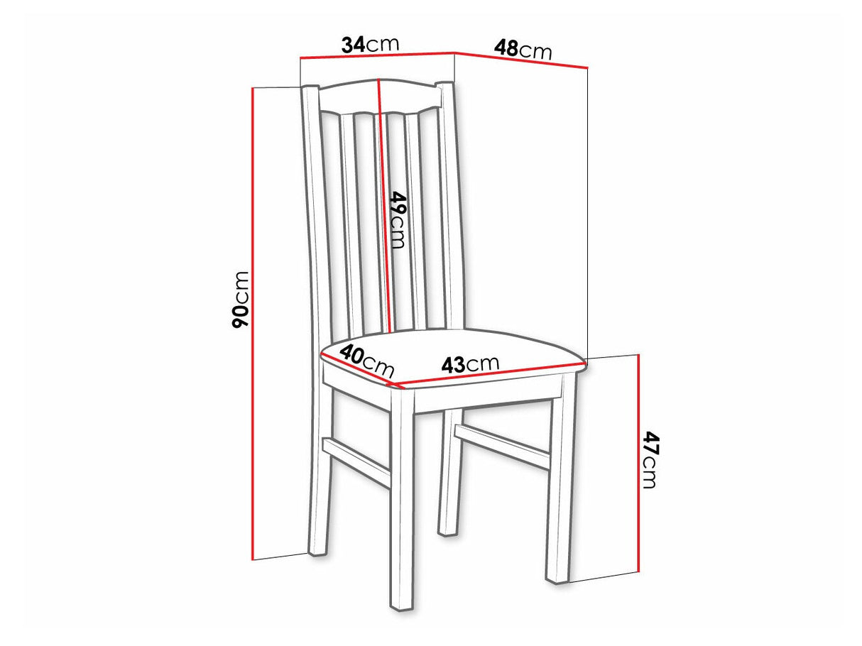 Szék Krzesło BOS 12 DR, Kárpit: Paros 2, Fa színe: Dió