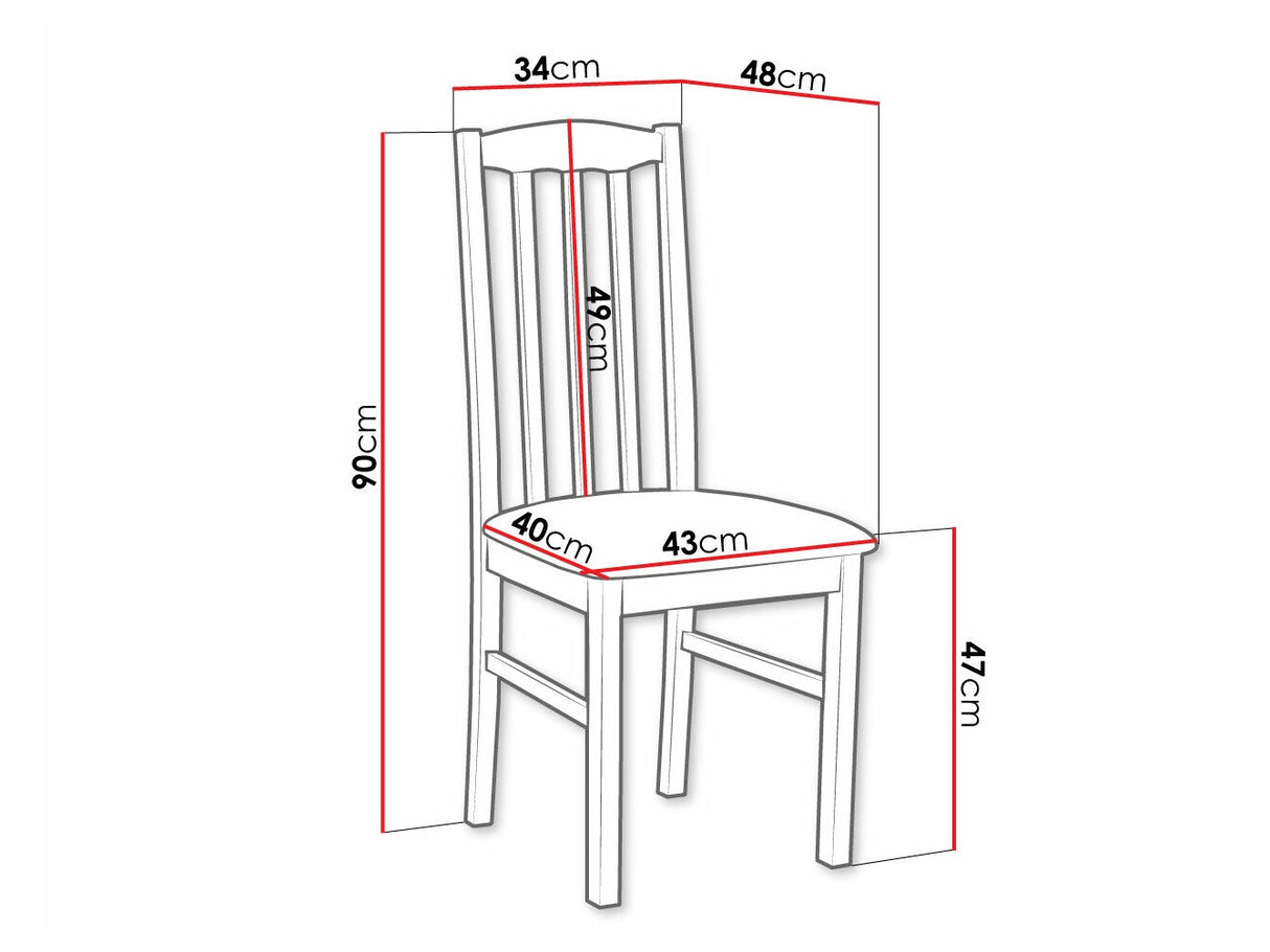 Szék Krzesło BOS 12 DR, Kárpit: Paros 2, Fa színe: Sonoma tölgy