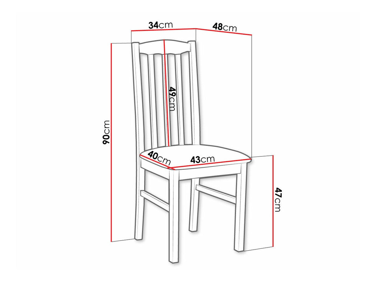 Szék Krzesło BOS 12 DR, Kárpit: Kronos 22, Fa színe: Fehér