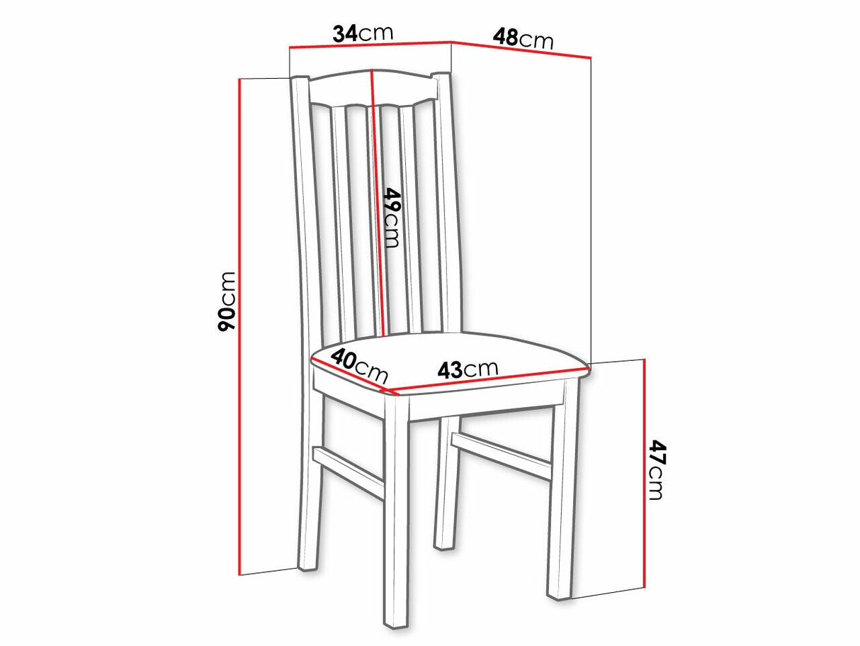 Szék Krzesło BOS 12 DR, Kárpit: Kronos 22, Fa színe: Sonoma tölgy