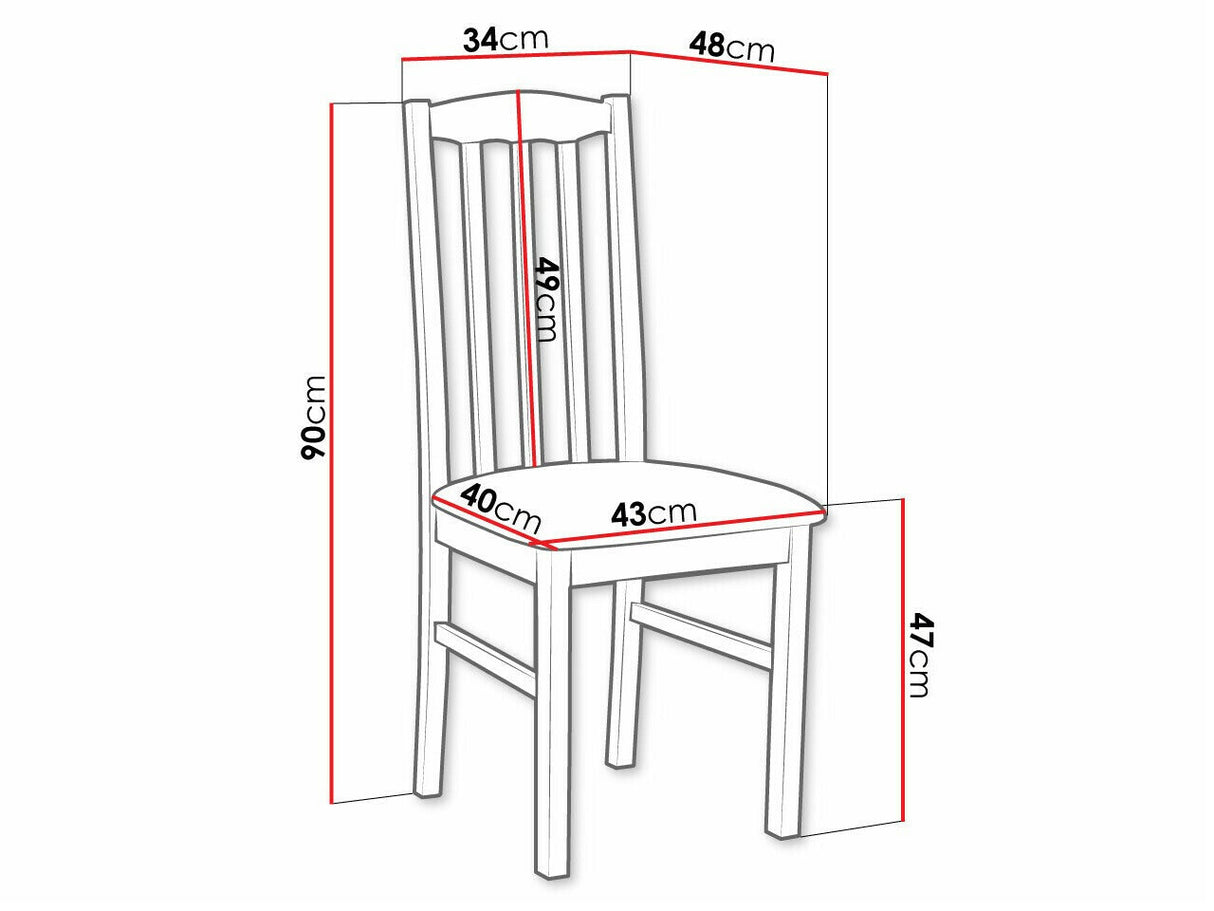 Szék Krzesło BOS 12 DR, Kárpit: Kronos 7, Fa színe: Égerfa