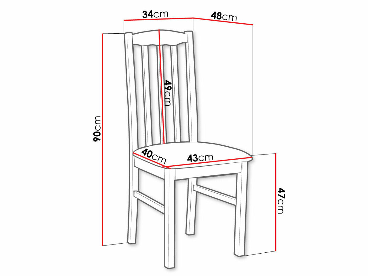 Szék Krzesło BOS 12 DR, Kárpit: Hygge 91, Fa színe: Sonoma tölgy