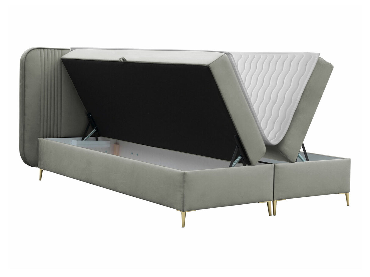 Kontinentális ágy Łoże kontynentalne FANDY 120x200 + topper M, Szín: Magic Velvet 2219, Alvó felület mérete: 160 x 200 cm