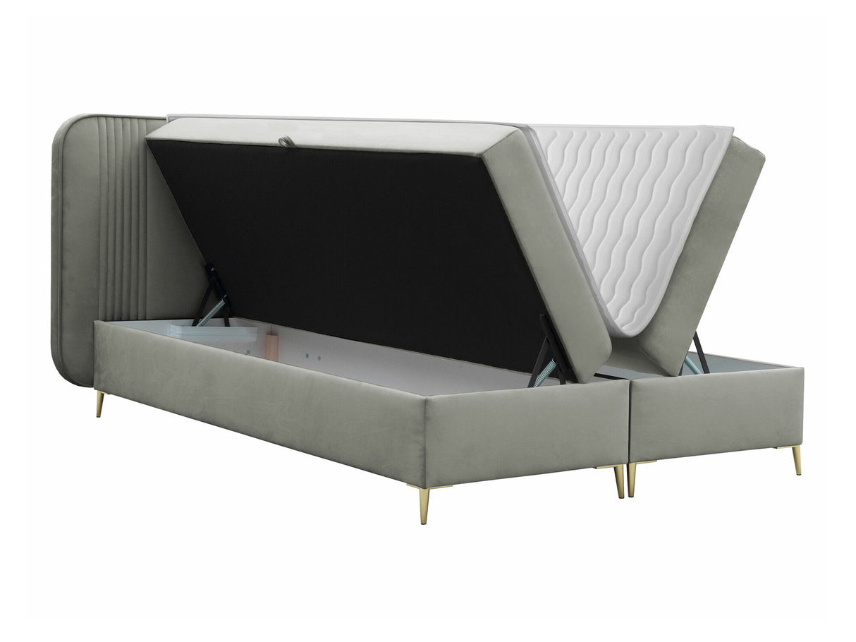 Kontinentális ágy Łoże kontynentalne FANDY 120x200 + topper M, Szín: Magic Velvet 2239, Alvó felület mérete: 120 x 200 cm