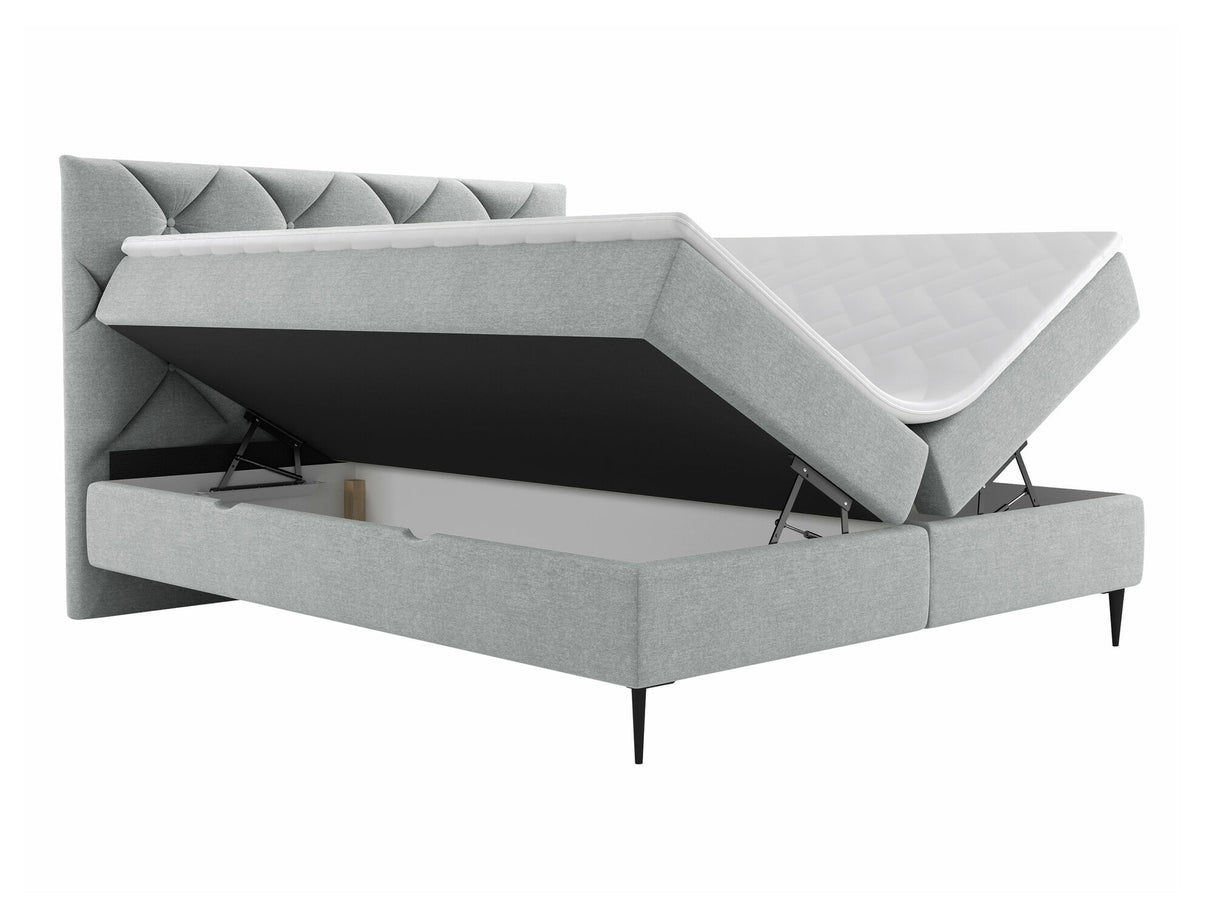 Kontinentális ágy Łoże kontynentalne LETRA, Szín: Verita 03, Alvó felület mérete: 140 x 200 cm, Lábak színe: Ezüst