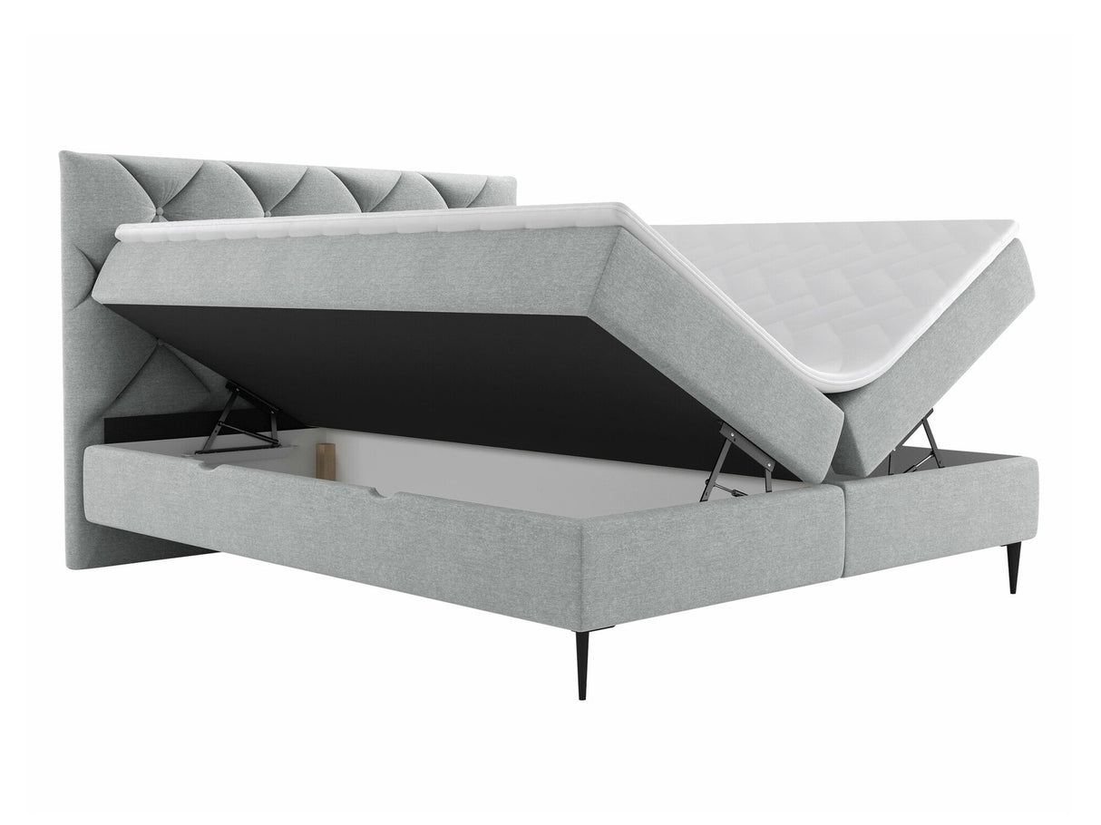 Kontinentális ágy Łoże kontynentalne LETRA, Szín: Verita 85, Alvó felület mérete: 140 x 200 cm, Lábak színe: Ezüst