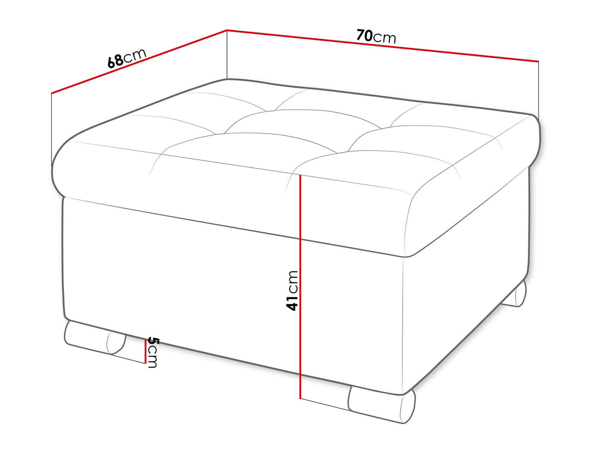 Puff Niko M (Tony), Szín: Coral 45