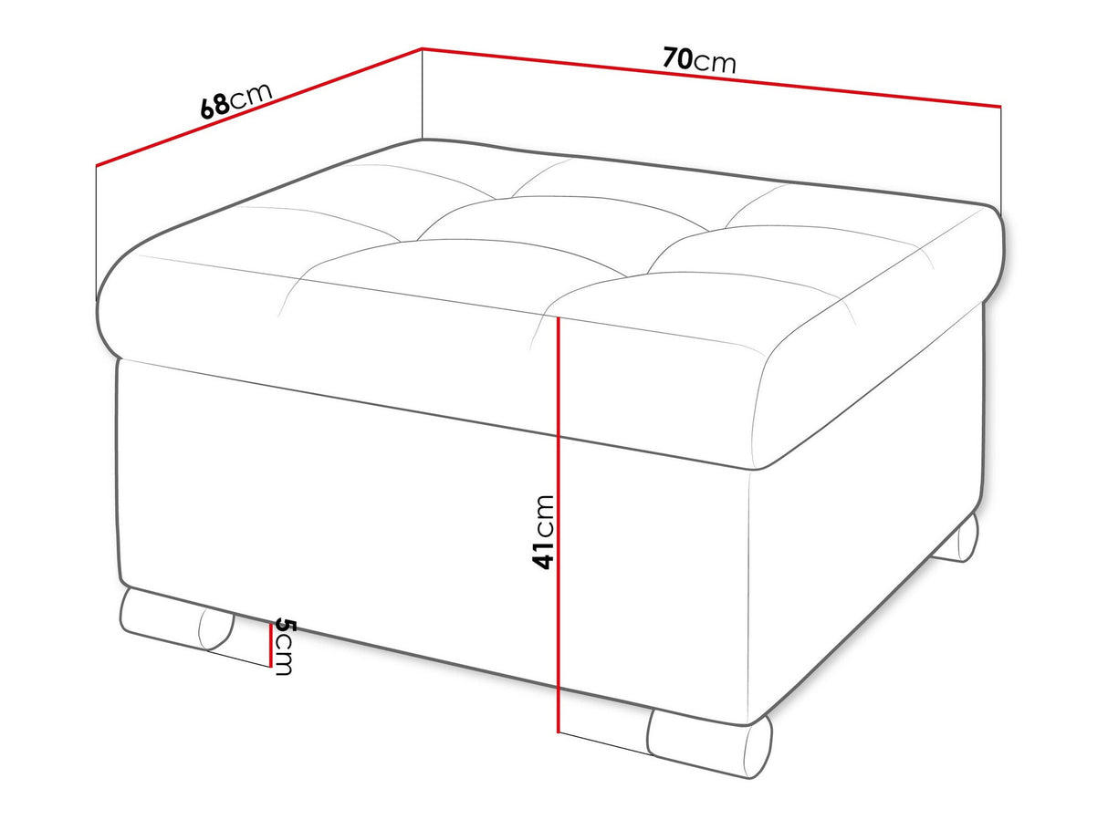 Puff Niko M (Tony), Szín: Coral 50