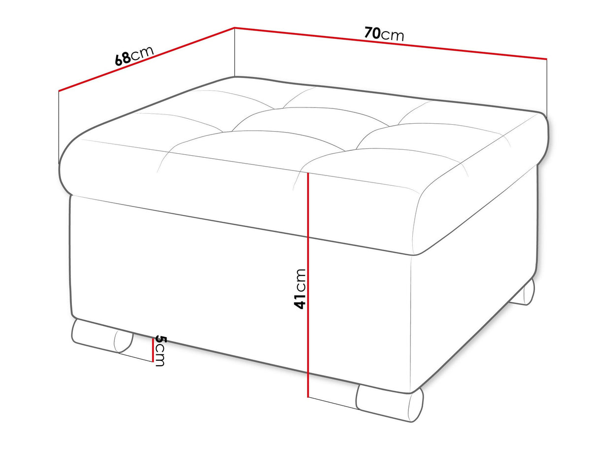 Puff Niko M (Tony), Szín: Coral 80