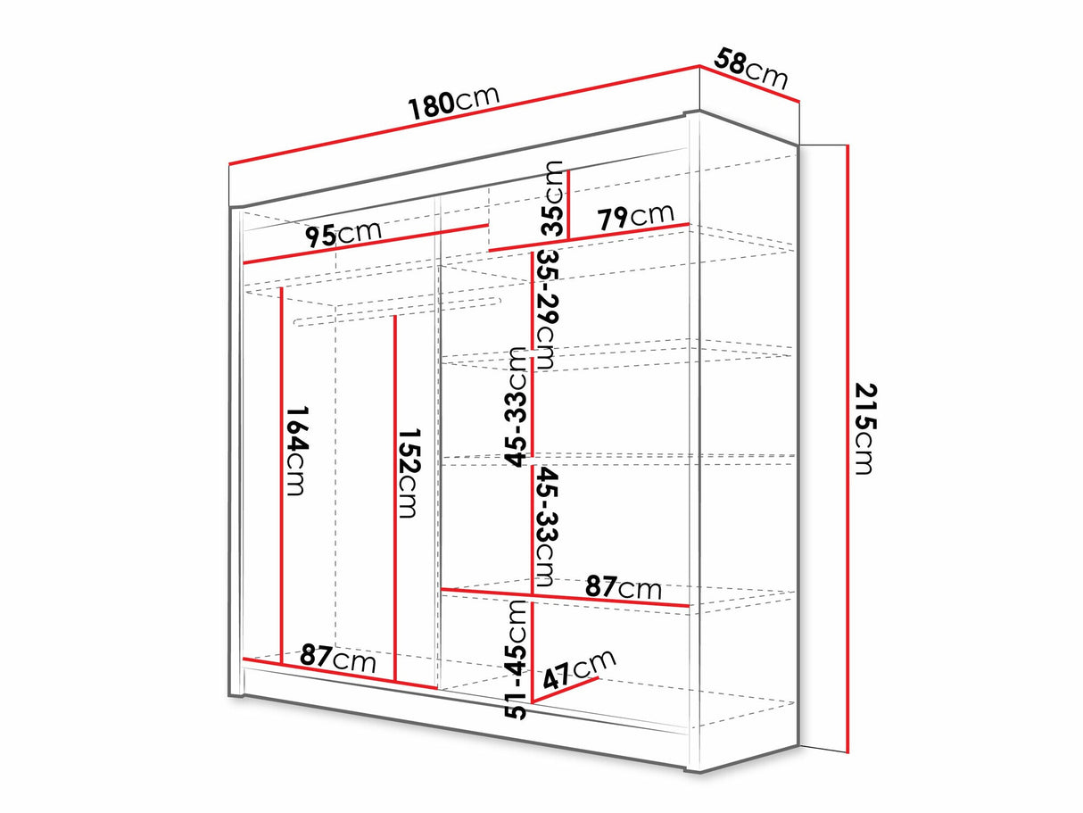 Gardróbszekrény Talin V (Bárasztalr V), Szín: Kasmír, Led világítás: Nem