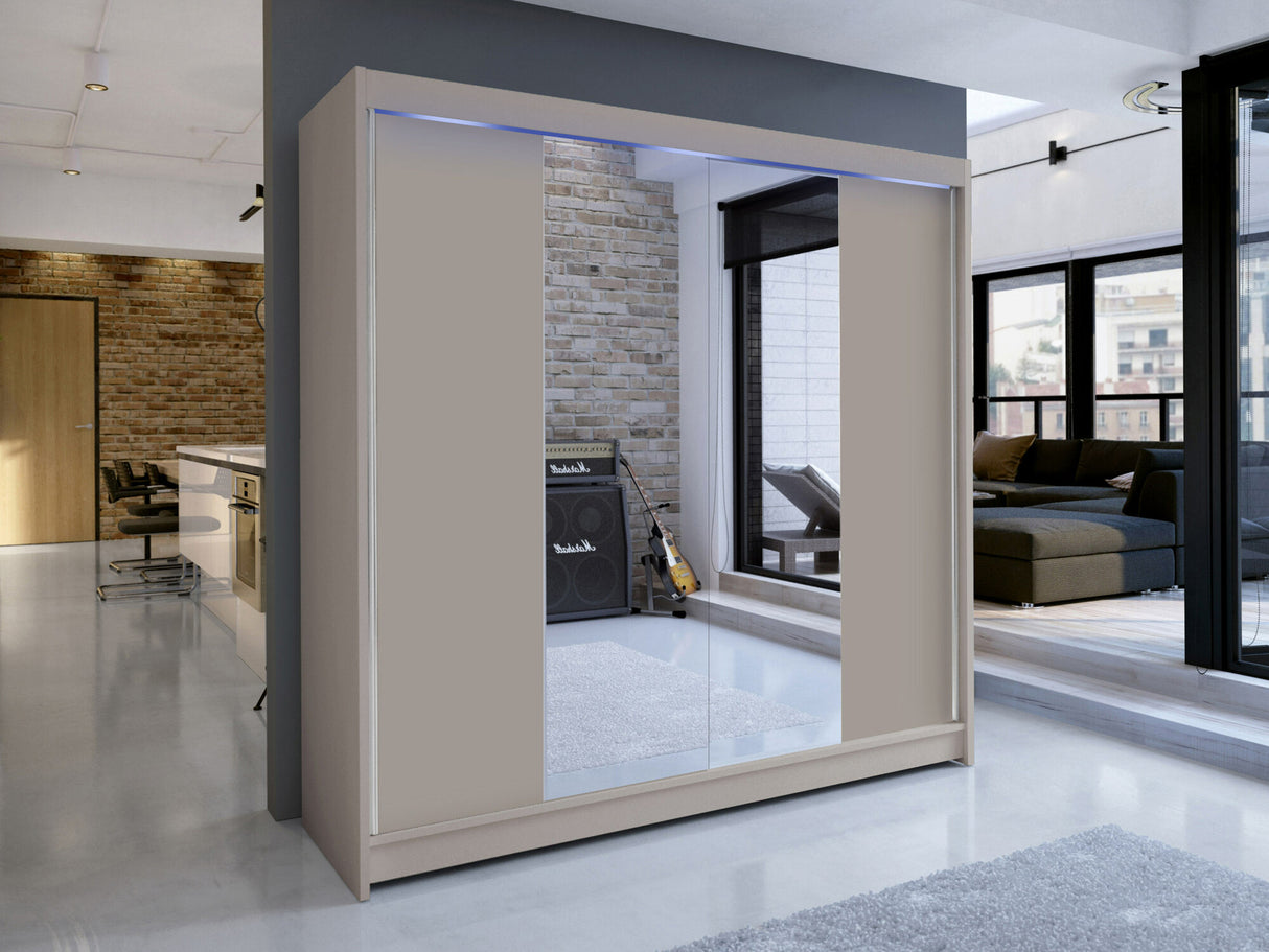 Gardróbszekrény Talin II (Bárasztalr II), Szín: Kasmír, Led világítás: Igen