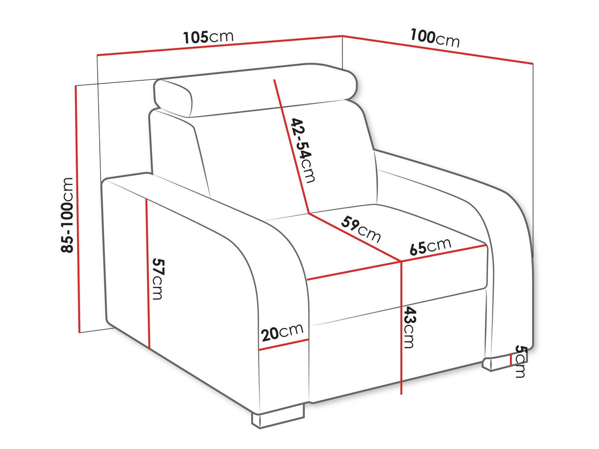 Fotel Oslo 1 (Losar), Szín: Crown 2