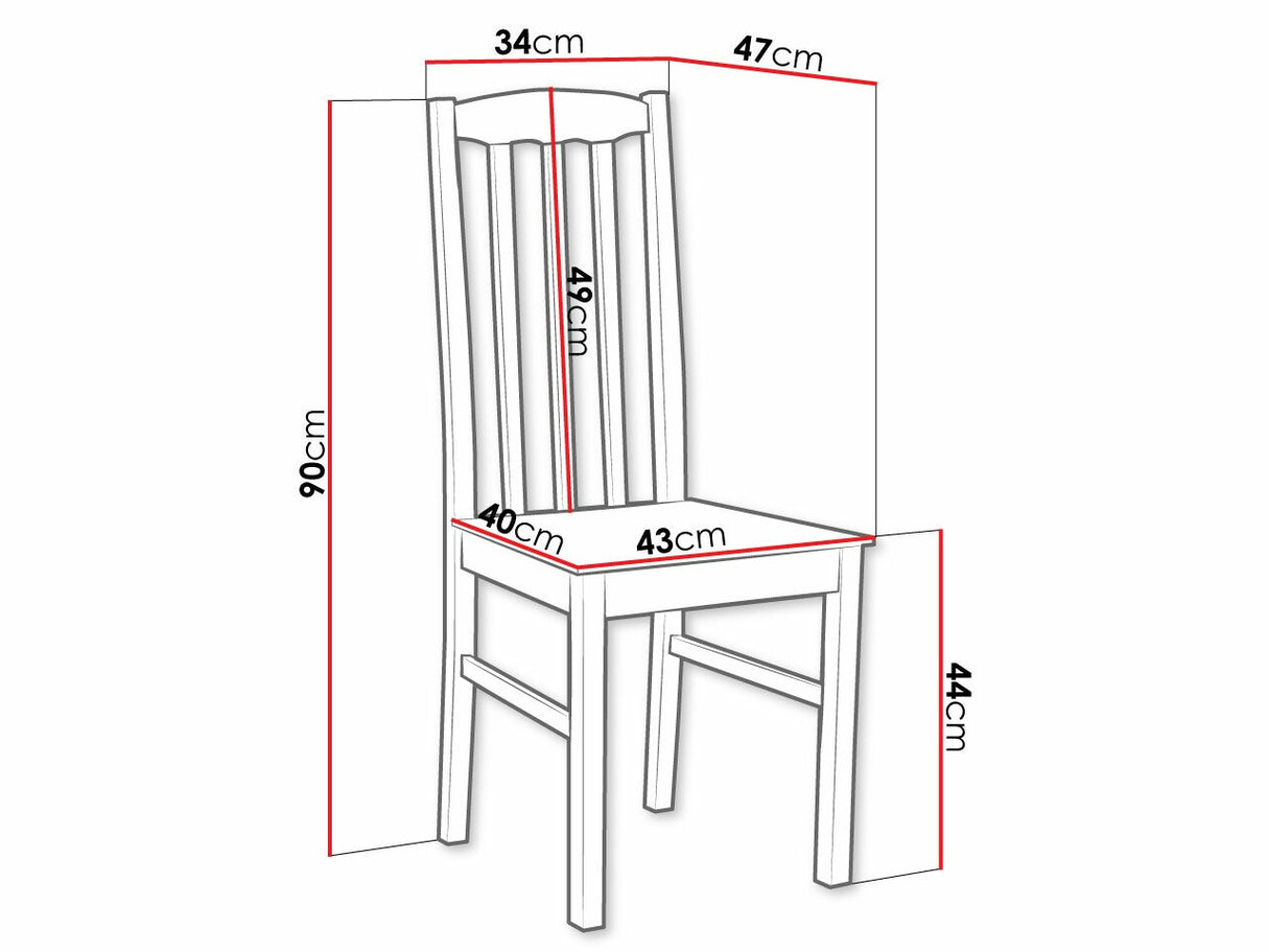 Szék Krzesło BOS 12 DR, Fa színe: Fehér