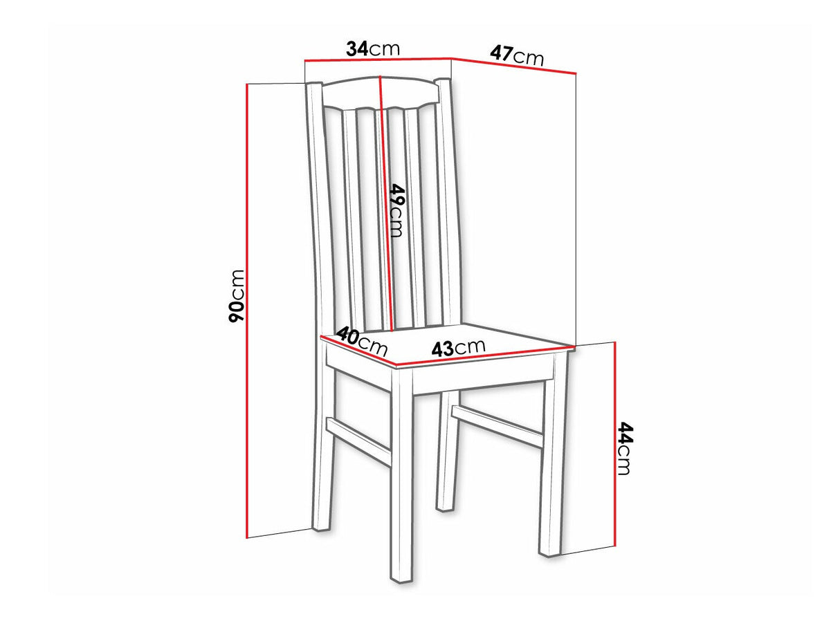 Szék Krzesło BOS 12 DR, Fa színe: Égerfa