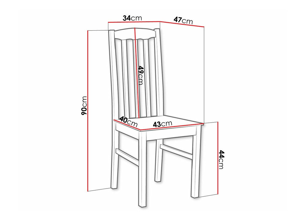 Szék Krzesło BOS 12 DR, Fa színe: Dió