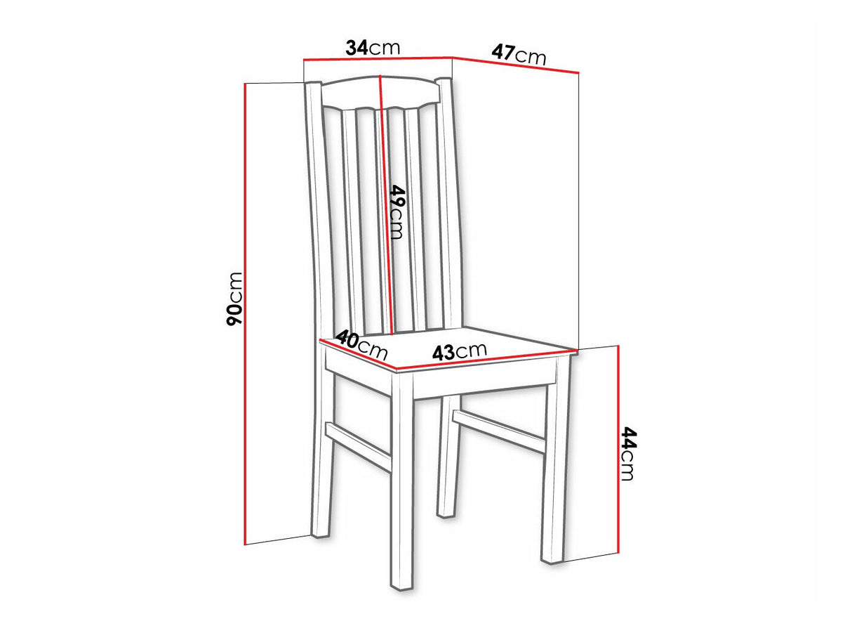 Szék Krzesło BOS 12 DR, Fa színe: Fekete
