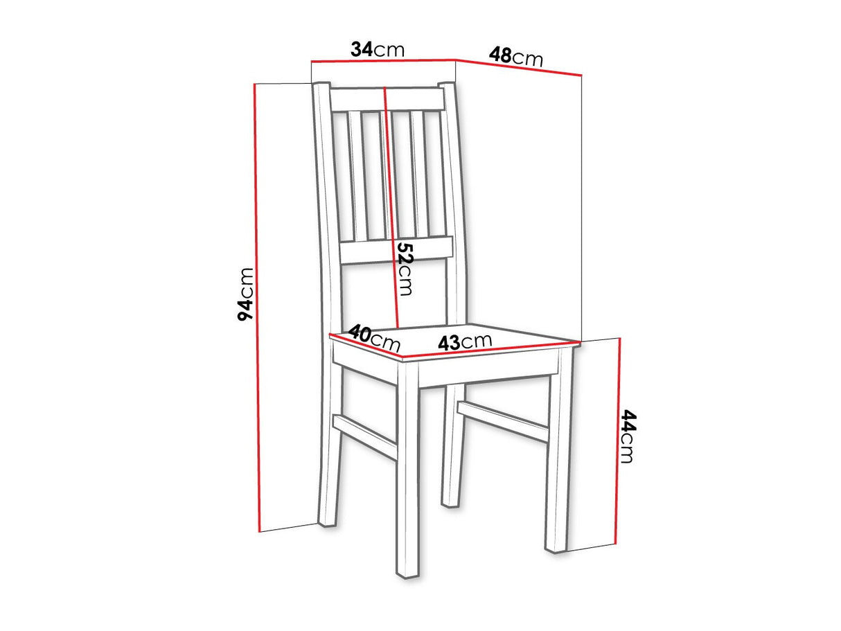 Szék Bos 4 DR (Dalem 4 DR), Szín: Dió