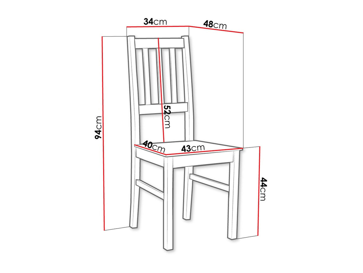 Szék Bos 4 DR (Dalem 4 DR), Szín: Égerfa