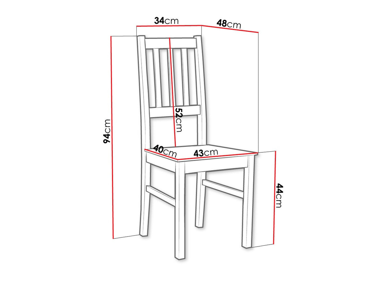 Szék Bos 4 DR (Dalem 4 DR), Szín: Fehér