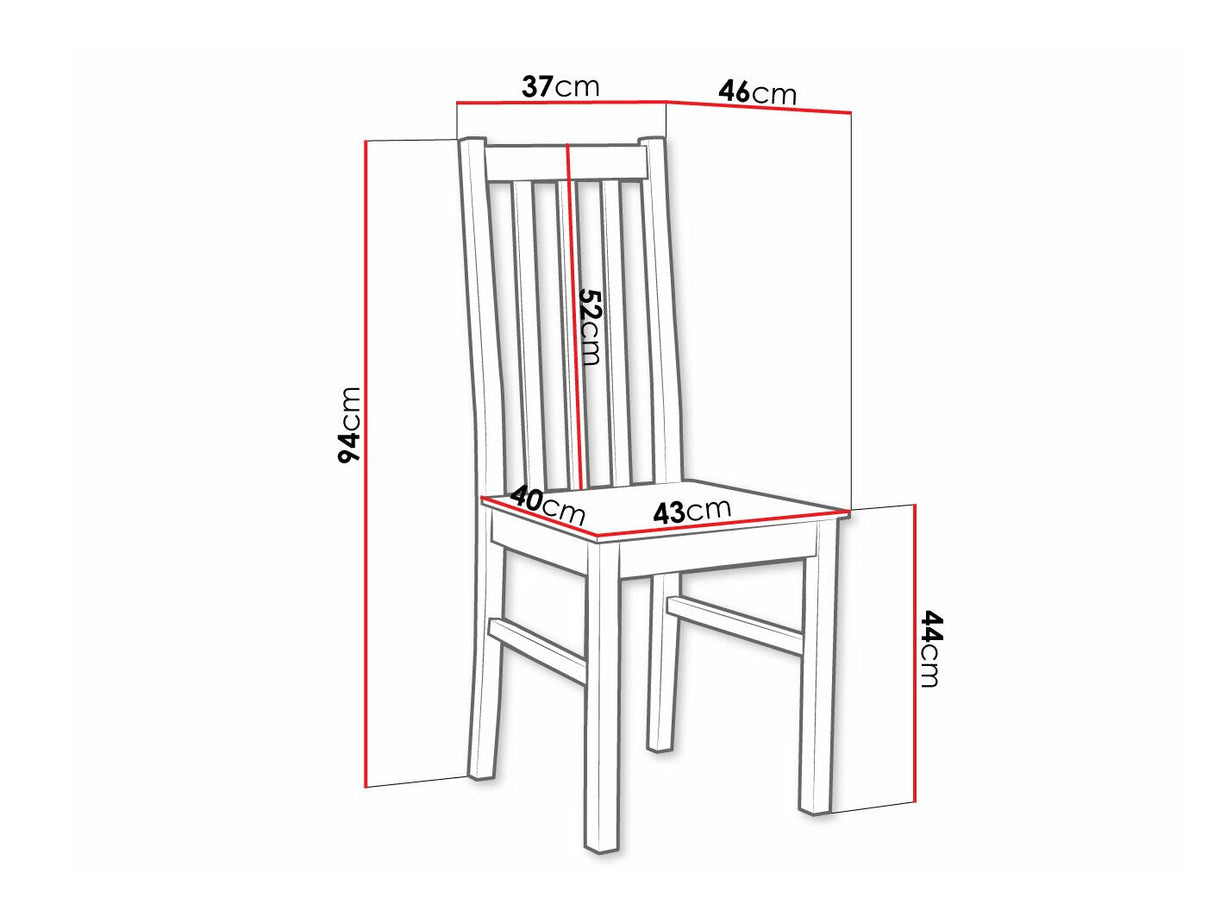 Szék Bos 10 DR (Dalem 10 DR), Szín: Fehér