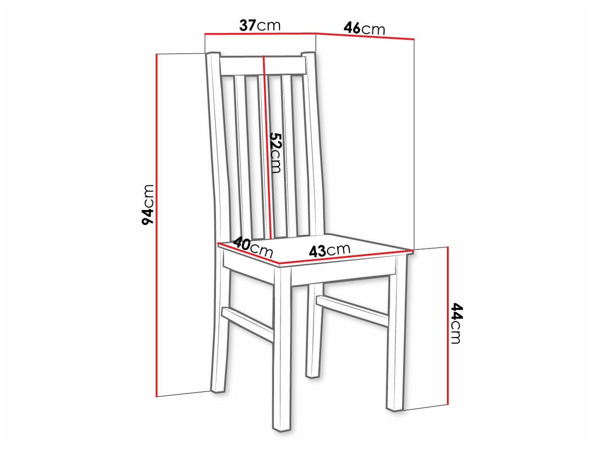 Szék Bos 10 DR (Dalem 10 DR), Szín: Fekete