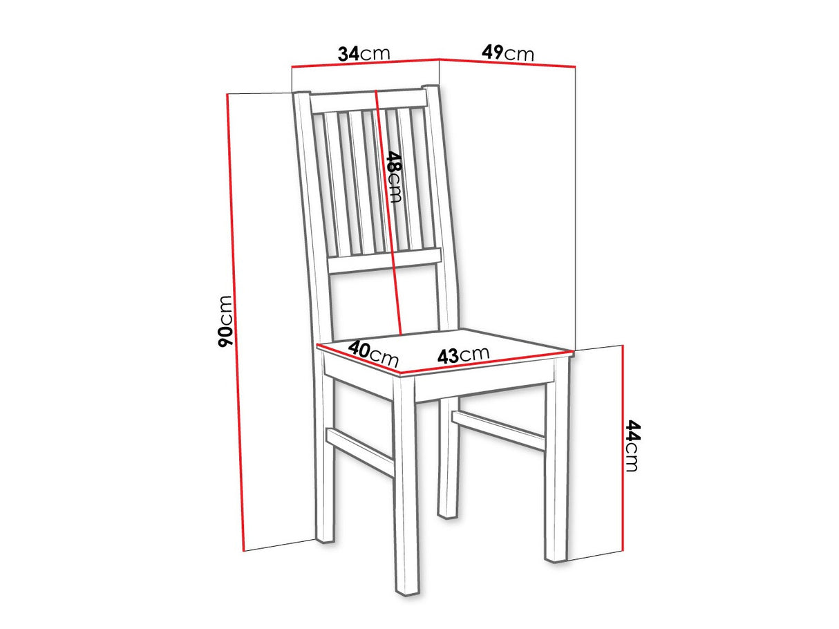 Szék NILO 7 D (Zefir 7 D), Szín: Dió