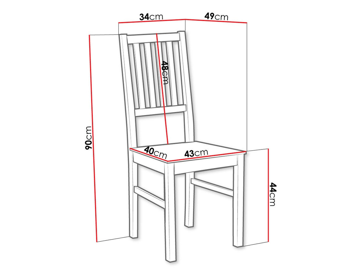 Szék NILO D (Zefir 7 D), Szín: Fekete