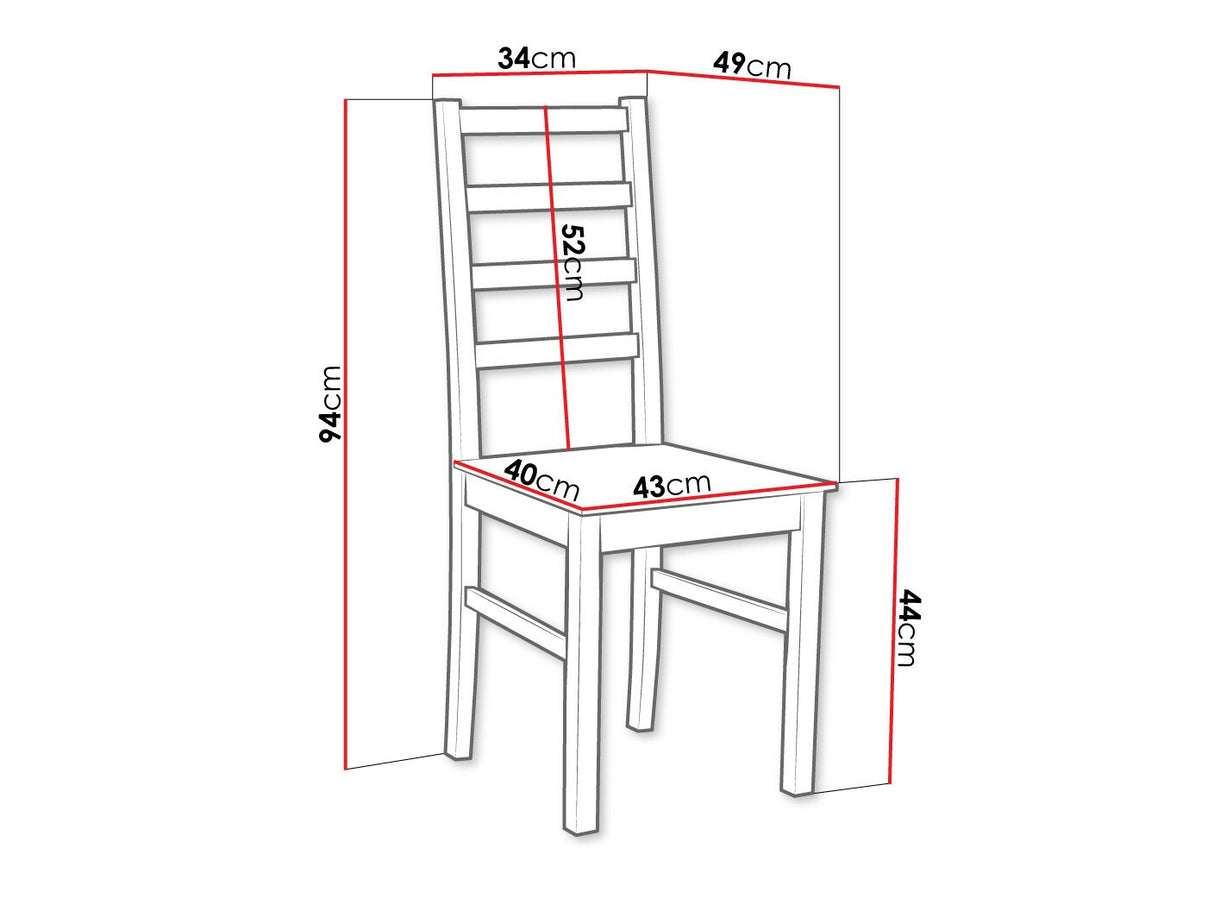 Szék Nilo 8 D (Zefir 8 D), Szín : Fehér